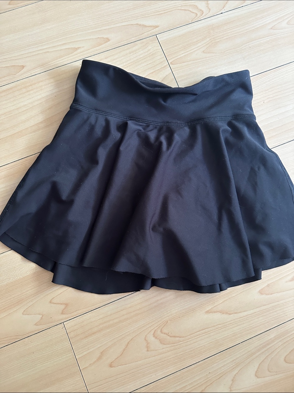 Classic Black Circle Skort - Girl’s Flared Skater